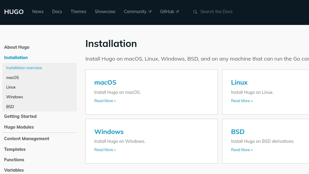 You can install [hugo](https://gohugo.io/installation/) on any major computer operating system. However, if you use RStudio, we recommend that you install it with blogdown::install_hugo()